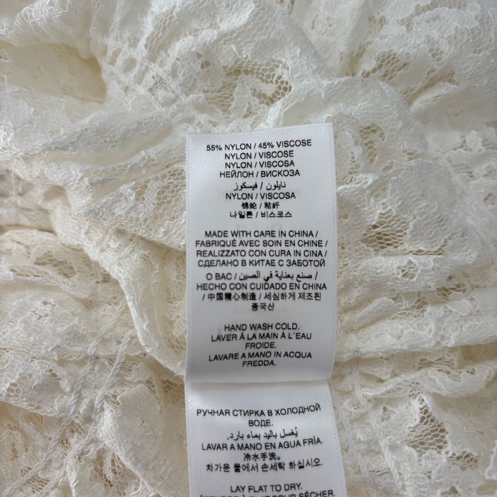 DÔEN Rachelle Salt Lace Midi Skirt NWT Cream Luxury Elastic Waist Collectible L - Picture 9 of 9